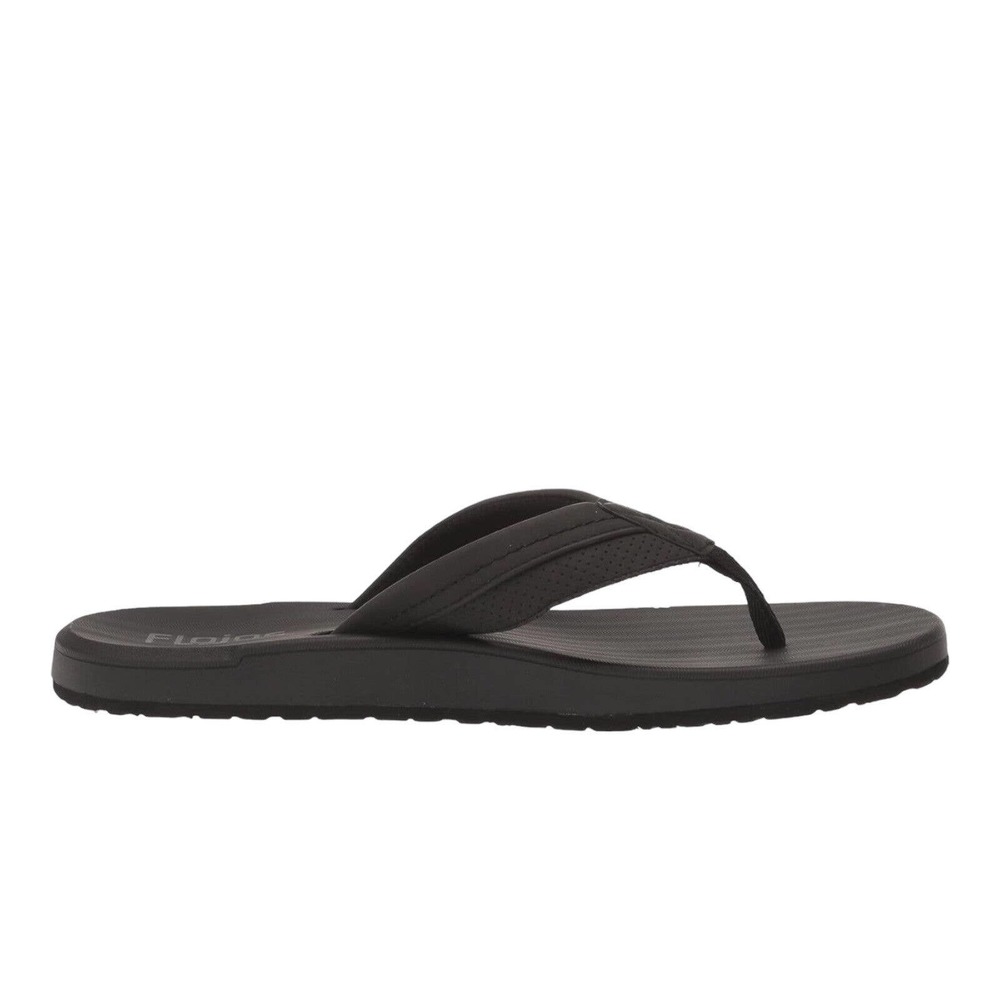 Flojos Mens Black Flip Flop Sandals Men 11 Cushioned Arch Support Thong Shoes‎